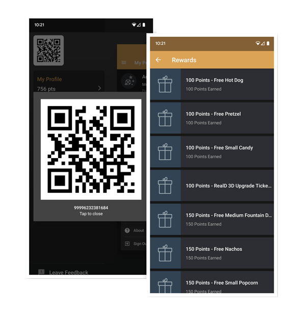 Loyalty Santa Cruz Cinema Mobile App