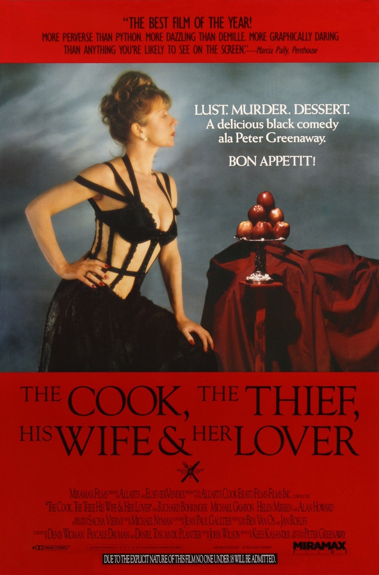 The Cook, the Thief, His Wife & Her Lover poster